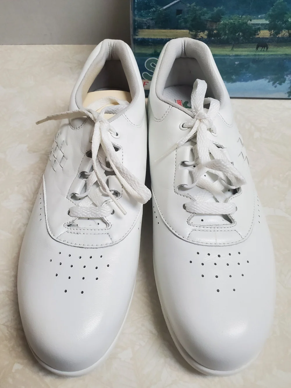 SAS Women's White Leather Freetime Walking Shoe USA